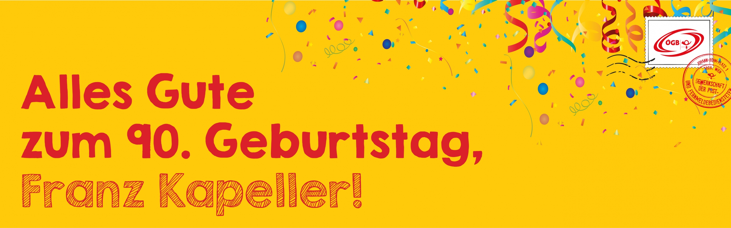 90 Geburtstag Kapeller_Banner 90 Geburtstag Kapeller_Banner