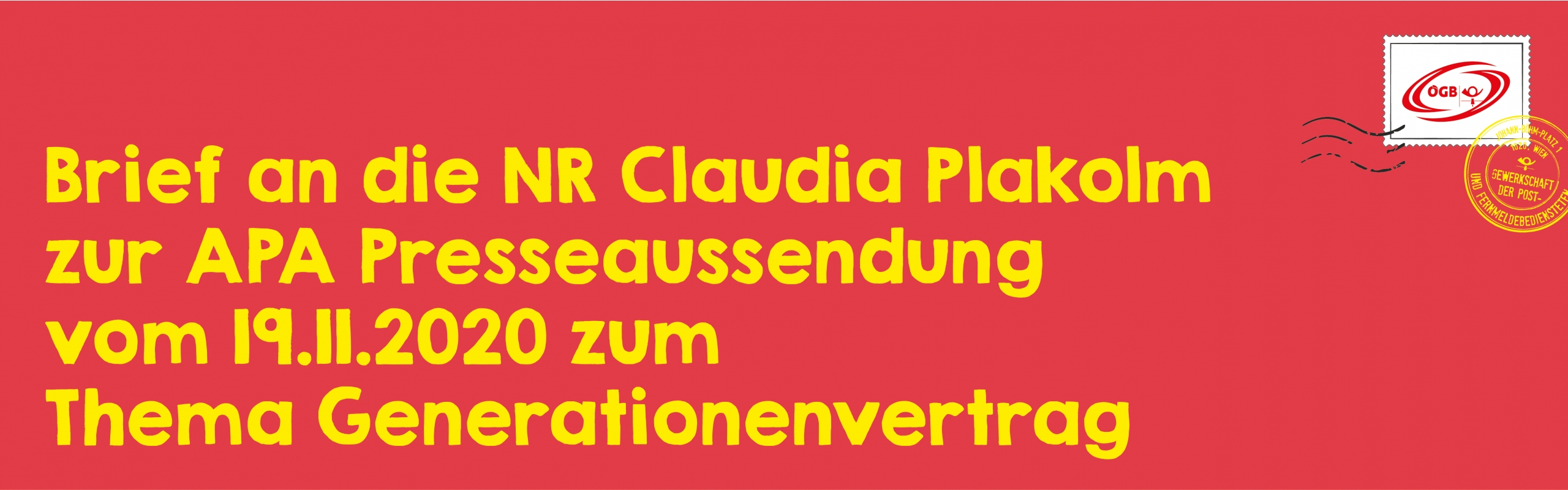 Brief an Claudia Plakolm_Banner