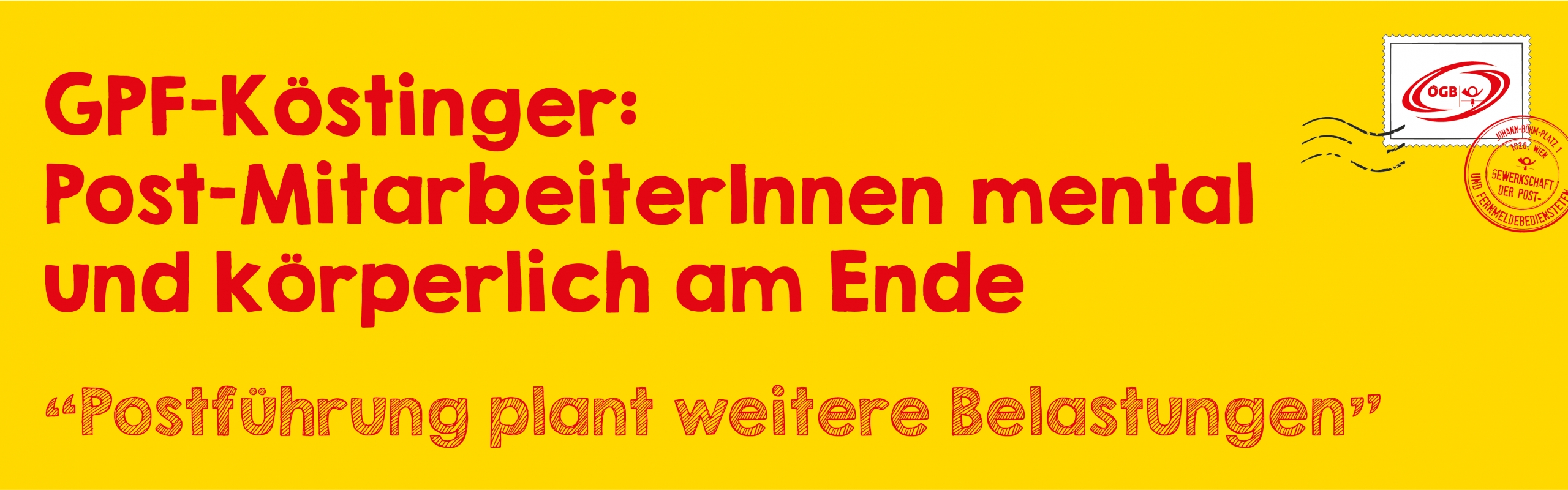 OTS Köstinger_Post-MitarbeiterInnen am Ende_Banner OTS Köstinger_Post-MitarbeiterInnen am Ende_Banner
