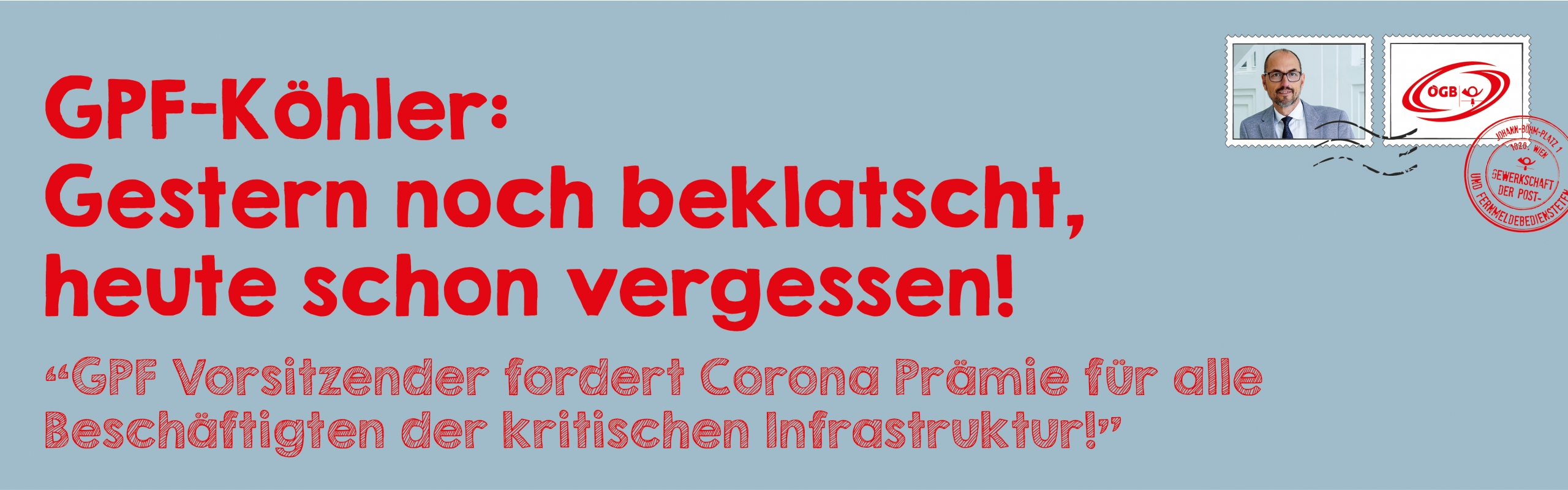 OTS Köhler_Gestern noch beklatscht, heute schon vergessen!_Banner OTS Köhler_Gestern noch beklatscht, heute schon vergessen!_Banner
